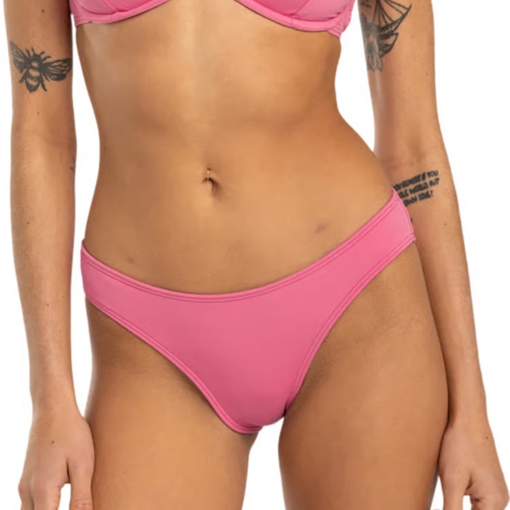 NWT Billabong Sol Searcher Lowrider Bikini Bottom - pink - med